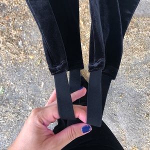 velvet leggings (w foot straps) SMALL